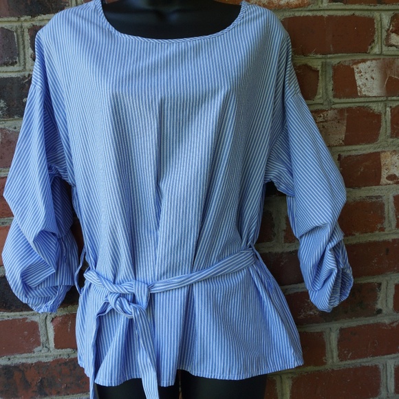 Midnight Sky Tops - Midnight Sky Striped Blouse